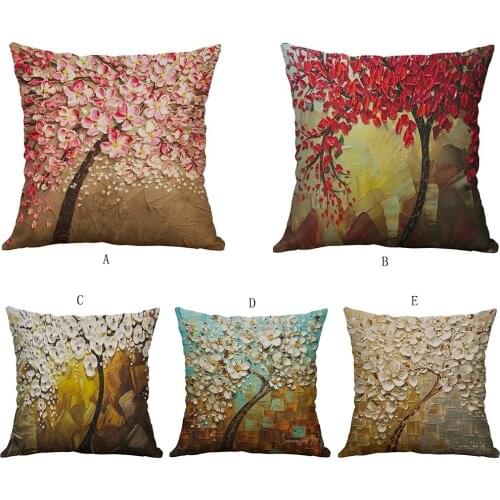 Hot Sale Flower Printed Pillow Cover Green Yellow Pink Blue Home Decorative Pillow Case Car Velvet Decoration Pillows For Sofa