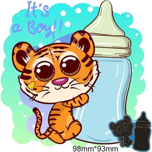 98*93mm Tiger baby new Metal Cutting Dies for decor card DIY Scrapbooking stencil Paper Album template Dies