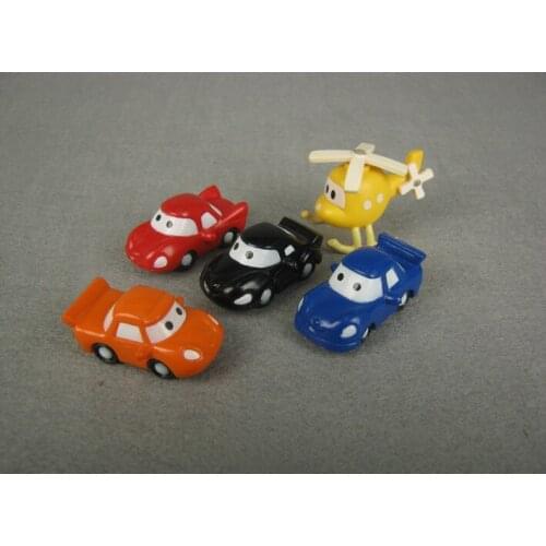 PVC mini monster truck figure hand-done Set Toy Playset/Cake Topper Figurines of 5pcs/set