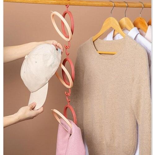 Multifunction Wardrobe Space Saving Hanger Hook Plastic Closet Stack Hanger Rack Door Back Storage Organizer