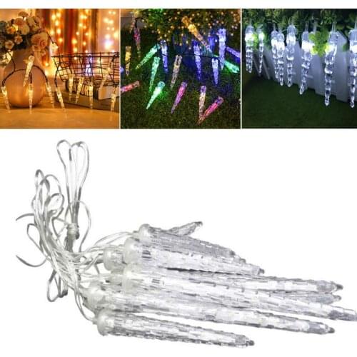 Night Light Frozen Icicle String Fairy Lights Indoor Outdoor Christmas Garden Lamps LED Outdoor Lawn Projection Lamp