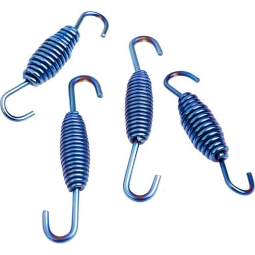 New 2PCS 55/68mm Motorcycle Fully Rotatable Exhaust Muffler Mounting Silencer Link Pipe Springs Hook Hanger Scooter Accessories