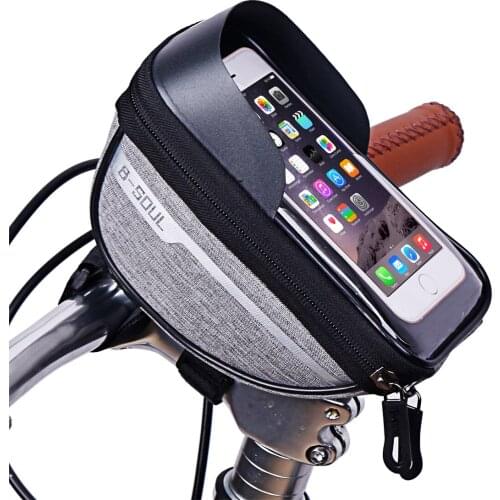 2020 New Cycling Bicycle Bike Head Tube Handlebar Mobile Phone Bag Cell Case Holder Screen Phone Mount Bags Case For 6.5in