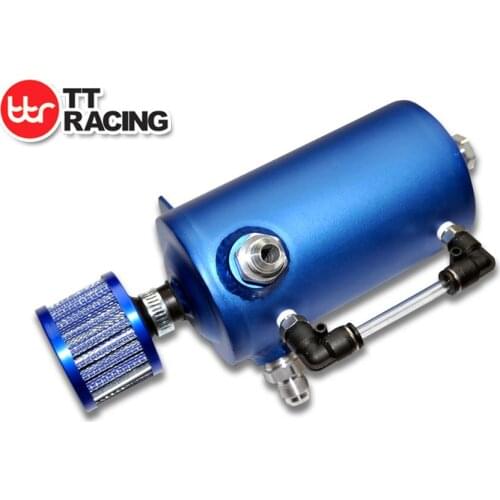 OT4BL -0.5L Oil Catch Can Car Engine Modified Breather Reservoir Tank Aluminum Alloy Blue