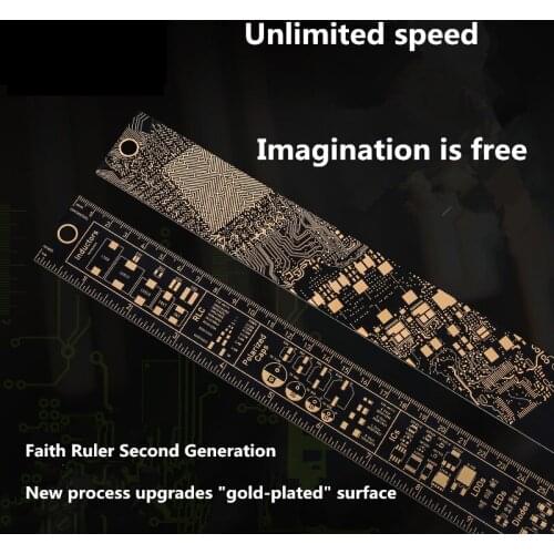 PCB Ruler PCB ruler ruler faith ruler with hand gift package ruler gold second generation