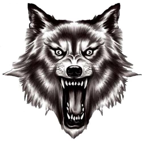 S50030# 13/15/17CM Personality PVC Decal Ferocious-Wolf Quality Car Sticker on Motorcycle Laptop Decorative Accessories