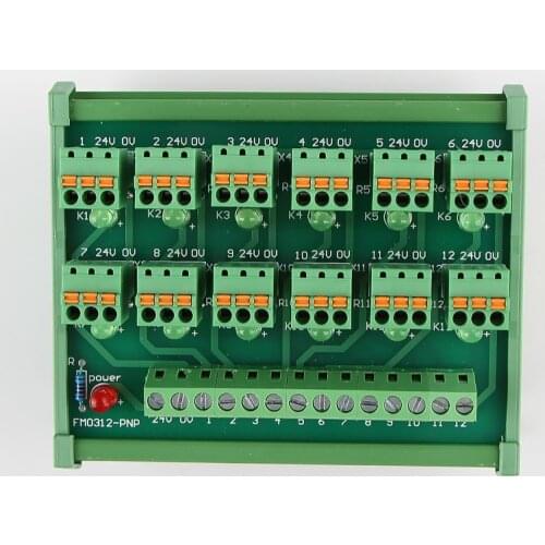 PLC 12-channel 2-wire 3-wire NPN Input Spring Connection IO Photoelectric Proximity Switch Sensor Terminal
