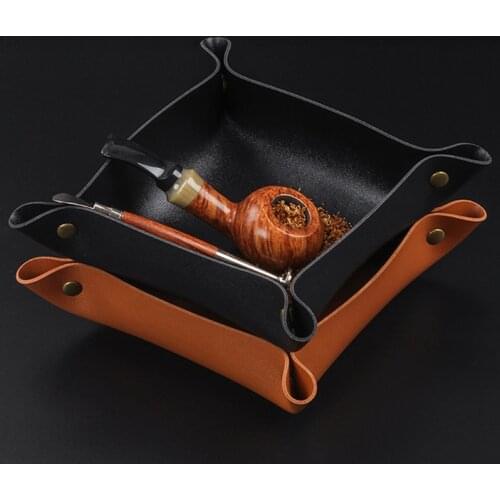 PU Tobacco Tray Folding Cigarette Tobacco Grass Plate Cigar Smoke Accessories Pipe Storage Paper Smoking Rolling Trays Pan