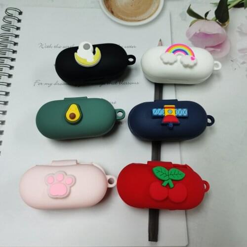 Cute Earphone Case For Haylou GT1 Silicone Cover Wireless Bluetooth Headphone Case For Haylou GT1 Headset Coque With Hook