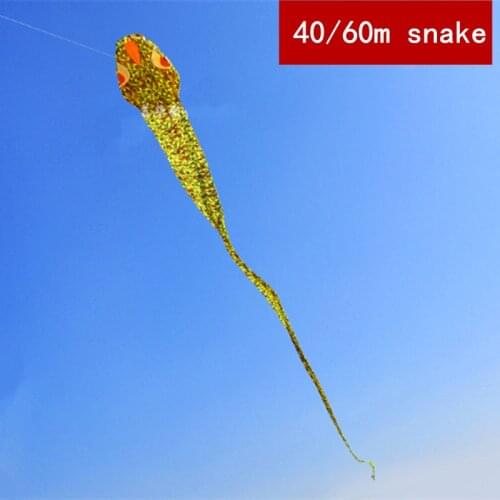 Outdoor Sports Flying Toy Color Animal Kite 40 / 60m Camouflage Large Snake Kite Soft Kite Single Line Tear-resistant Kite Adult