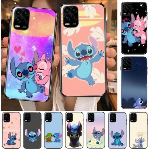 Stitch Play cartoon Phone Case For XiaoMi Redmi Note 11 10 9S 8 7 6 5 A Pro T Y1 Anime Black Cover Silicone Back Pre style cover