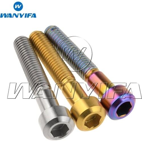 Wanyifa Titanium Bolt M6x35mm Allen Key Hex Screw Bicycle Motorcycle Fastener