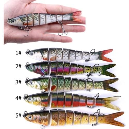 13.7cm 27g Sinking Wobblers 8 Segments Fishing Lures Multi Jointed Swimbait Hard Bait Fishing Tackle For Bass Isca Crankbait