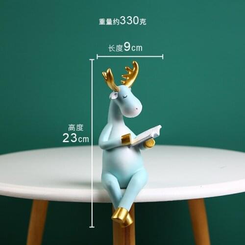 Creative home decorations read books elk furnishings home living room bedroom lovely girl birthday present