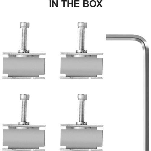 4pcs Glass Bed Clips Clamps Compatible with Ender 3/3 Pro/3 V2/3S,Ender 5/Plus CR-20 PRO CR-10S Pro Adjustable Stainless Steel