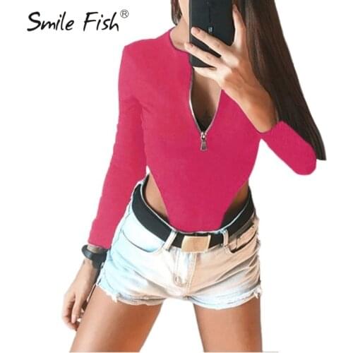 Long Sleeve Basic Bodysuits Women Body Tops O-Neck Skinny Overalls Rompers Autumn Winter Female Casual Neon Solid Bodycon GV188