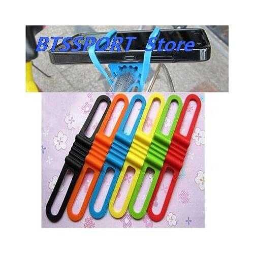 1Pc Bike Light Handlebar Silicone Strap Flashlight Fixing Bands Elastic Bandage Bicycle Light Mount Holder Accessorie