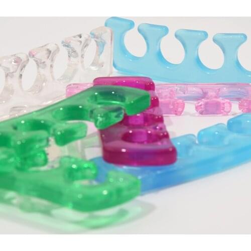 2Pcs Gel Toe Separator Corrector Protectors Soft Form Straightener Flexible Spacers Spreader Rubber Stretcher Nail Tool Sports