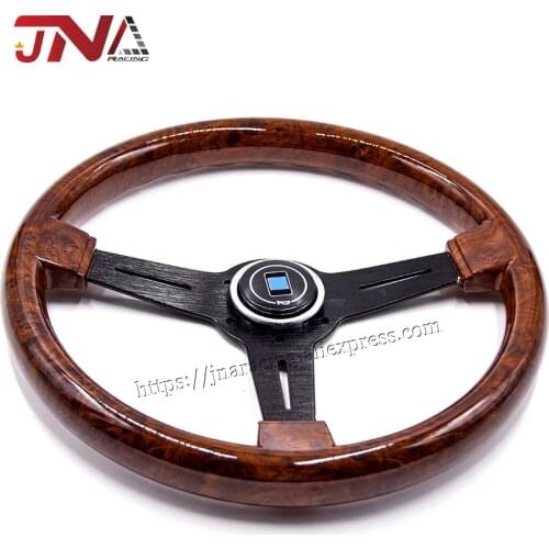 350mm Universal Wooden Look Steering Wheel Drift Sport Steering Wheels