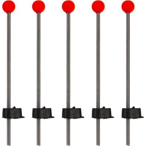 5Pcs/Bag Portable Ice Fishing Rod Top Section Stainless Steel Mini Fishing Pole Winter Fishing Tackle