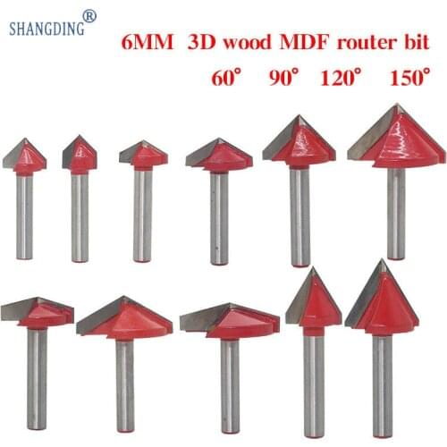 90 Degree 3d Knife V Knife Three-dimensional Knife Computer Carving Carving Carpentry V Type Milling Cutter Carpentry V Type