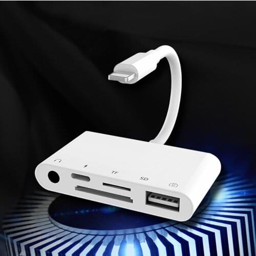 Lightning To USB SD TF Card Reader Audio Digital OTG Adapter Hub For iPhone X XR XS 11Pro Max SE iPad Mini Pro