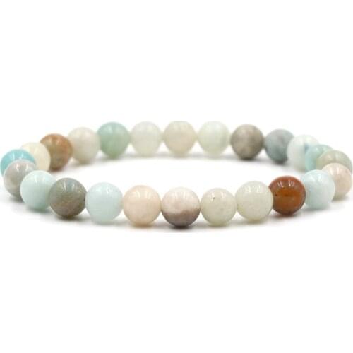 6mm 8mm 10mm 12mm Colorful Stone Beads Bracelet for Women&Men fashion DIY Jewelry Classic charm accessories Trendy Gift