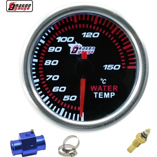 Dragon 52mm Pointer Auto Car Motorcycle Racing Refit Water Temp Clocks Temperature Gauge Meter White Light Celsius Free Shipping