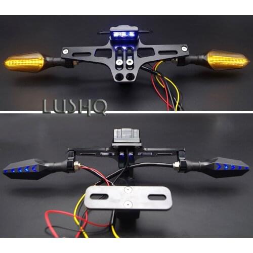 CNC Licence Plate Holder Motorcycle Accessories For yamaha xenter xmax 400 di*r yzf r15 v3 moto honda 150 z 900 sv650