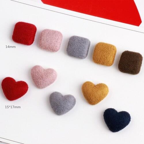 DIY stud earrings brooches suede SMD love brooches buttons stickers accessories tide
