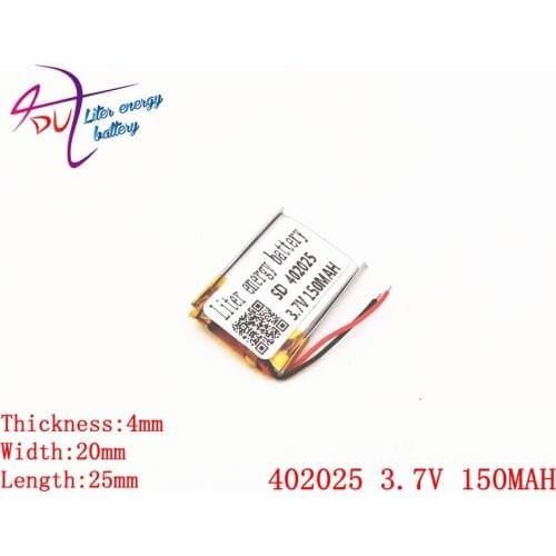 150mAh 402025 3.7V lithium polymer battery Bluetooth headset point reading pen electronic lighter