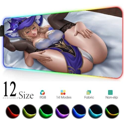 Gloway Anime Mat Gamer Girl Boobs Mouse Pad Ass Anime Mouse Pad with Chest Pc Gamer Accessories Rgb Carpet Led Mini Pc Mats