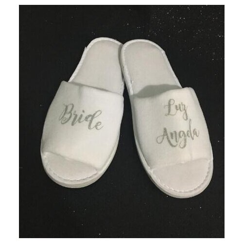 Personalized name Bride groom spa slippers bridesmaid maid-of-honor bridal shower slippers Christmas birthday party favors