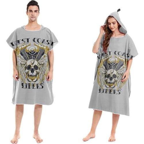 Personalized Microfiber Quick Dry Diving Suit Changing Robe Poncho Towel with Hood Quick-drying Sweat-absorbent Swim Robe