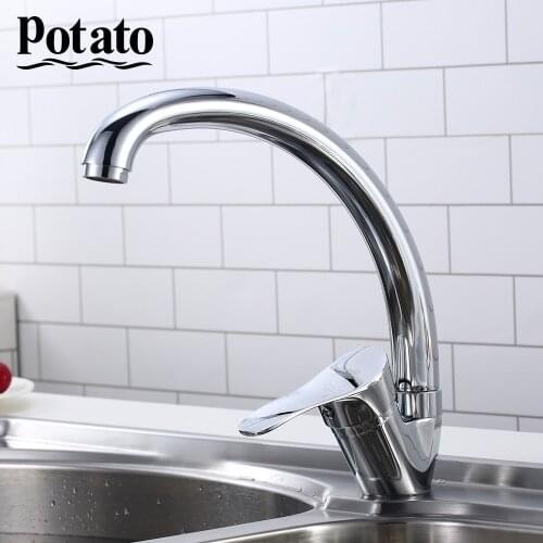 Potato Kitchen Faucet Deck Mounted Zinc Alloy Cold and Hot Water Tap360 Degree Swivel Sink Faucets p59214