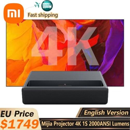 Xiaomi Mijia 1S 4K Laser Projector 150 Inch 2000 ANSI Lumens Screen Home Theater T968-H CPU 2GB RAM 32 GB Storage Beamer