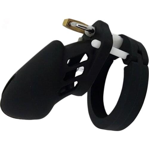 Small Silicone Male Chastity Device Bird Cage Cock Cage CB6000S Ring Penis Lock Mens Chastity Belt Adult Sex Toys For Men Penis