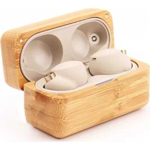 Real Wood Earphone Protective Case WF-1000XM4 Wooden Box Maple Rosewood Walnut For Sony WF-1000XM4