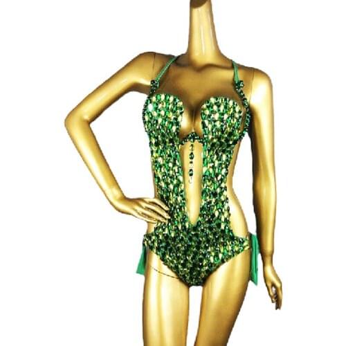 Hand Beaded Belly Dance and Samba Costume one-piece garment