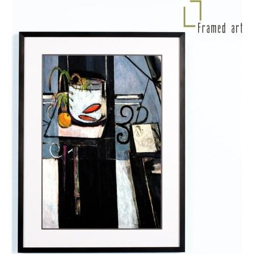 Matisse framed artwork Goldfish and Palette aluminum picture frame with matboard 30x40cm