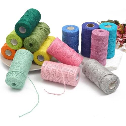 100Meter Natural Burlap Hessian Jute Twine Cord Hemp Rope Gift Wrapping Box Cords Thread For DIY Party Supplies Craft Decoration