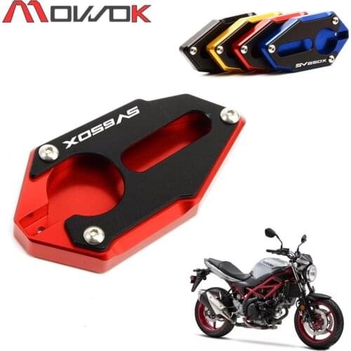 For SUZUKI SV650 SV650X GLADIUS 2009-2017 2018 20192019 Motorcycle CNC Kickstand Foot Side Stand Extension Pad Support Plate