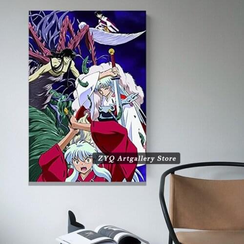 Canvas Poster Sesshomaru Painting Wall Art InuYasha Prints Modular Pictures Japan Anime Home Decoration For Living Room No Frame