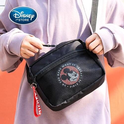 Disney Mickey Mouse Casual Men Handbag Oxford Cloth Messenger Bag Boy Waterproof Crossbody Shoulder Phone Bags School Backpack