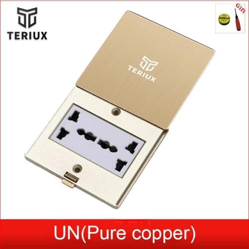 Professional electrical supplier flat push type floor socket box floor outlet waterproof plug for home