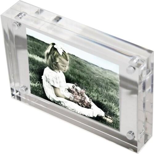 2.17x3.15 inch Mini Clear Acrylic Magnet Photo Frame, Double Sided Picture Frame PF003-3