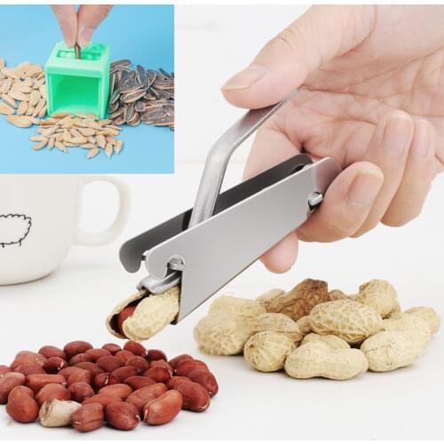 Stainless Steel Sheller Nuts Opener Melon Seed Plier Clamp Pistachio Opener Sunflower Seeds Peeler Walnut Kitchen Tool S/L Size