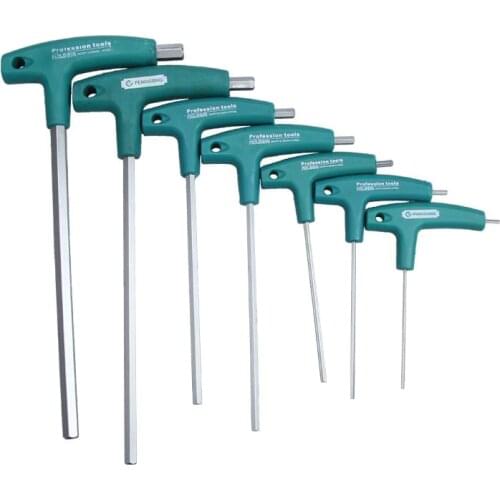 1.5mm-10mm Flat/Ball head Hex key allen wrench Hand tool T-Handle Hex Allen Key Screws Screwdriver Driver Tools