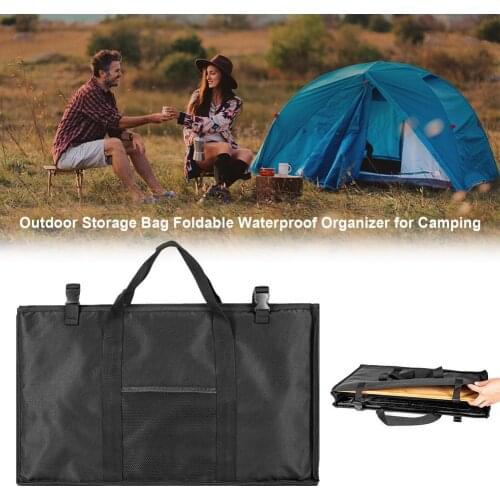 Camping Table Storage Bag Foldable Waterproof Organizer Outdoor Folding Oxford Iron Table Storage Bag Dustproof Durable Tote Bag