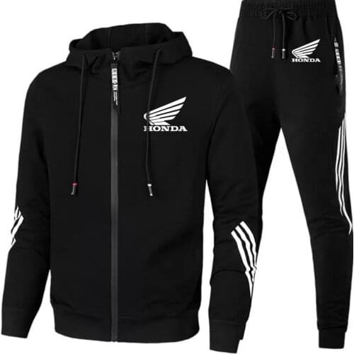 2021 Hip hop Spring Autumn Honda Printing Hoodies Sweatpants Male Comfortable Cotton Trousers Sport Suit Fashion Set clothes